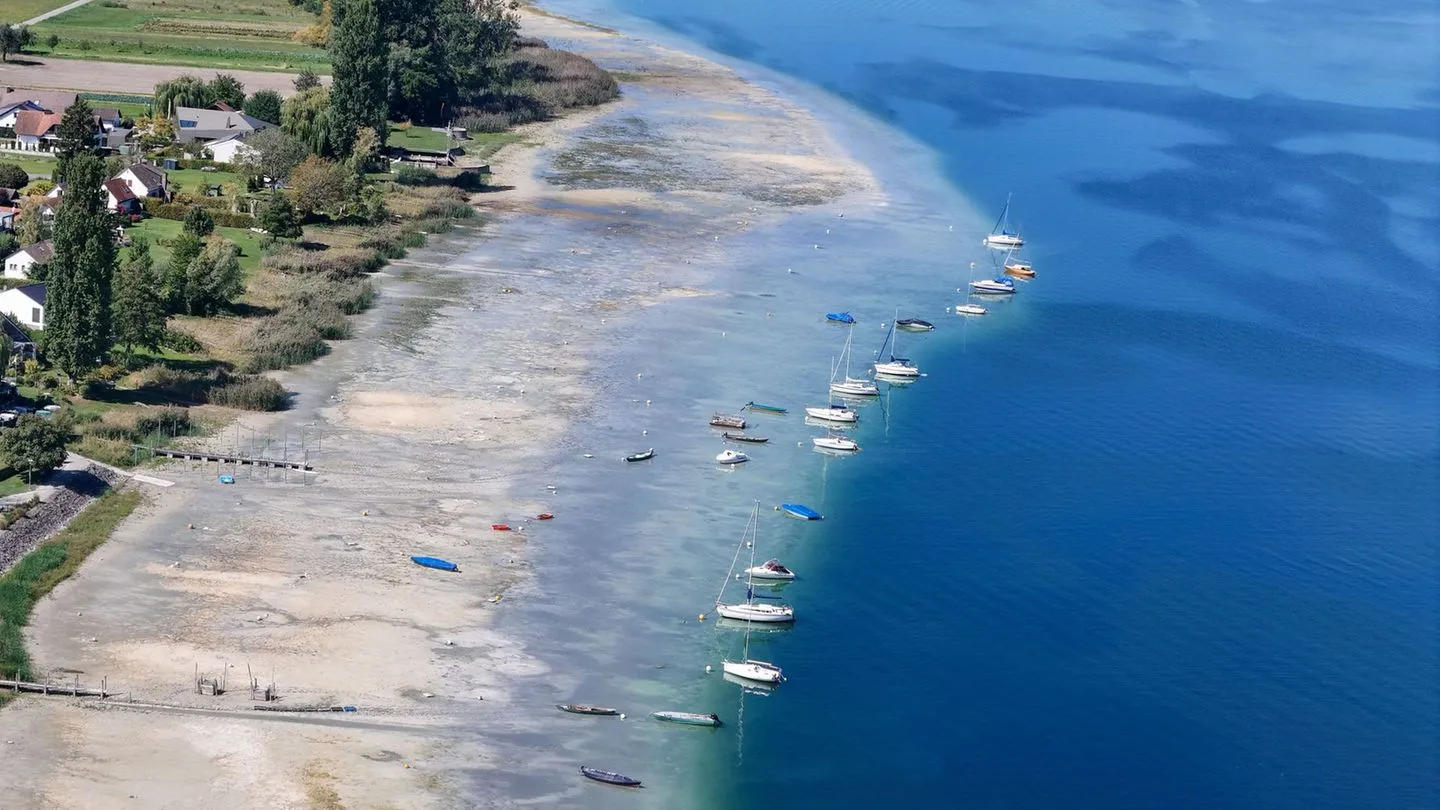 Niedriger Wasserstand setzt Bodensee-Schiffsverkehr im Untersee außer Betrieb