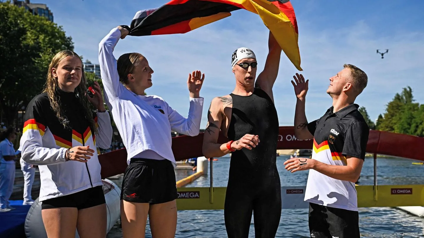 Schwimmen in Paris: „Nicht erträumt“ — Wellbrock sichert mit Staffel das dritte EM-Gold für Deutschland