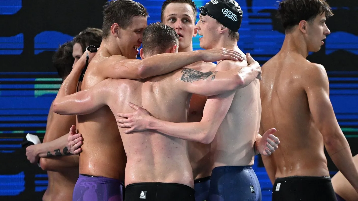 Schwimmen: Erste deutsche Becken-Medaille — Männer-Staffel holt EM-Bronze, ein Ergebnis zum Stolz
